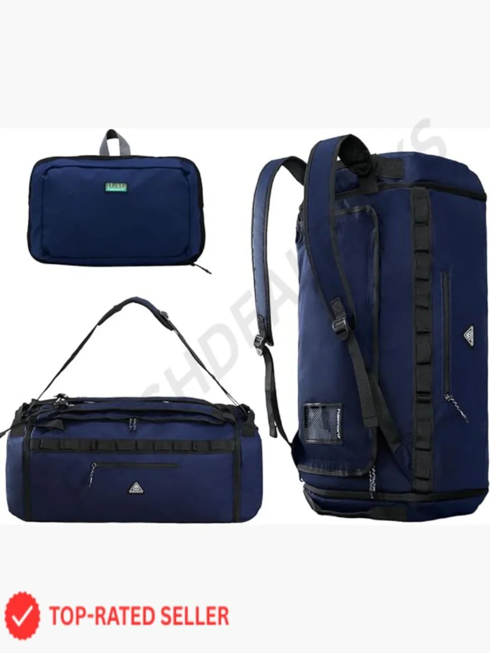 50L Duffel Backpack Water Repellent Foldable Travel Gym Bag with Shoe